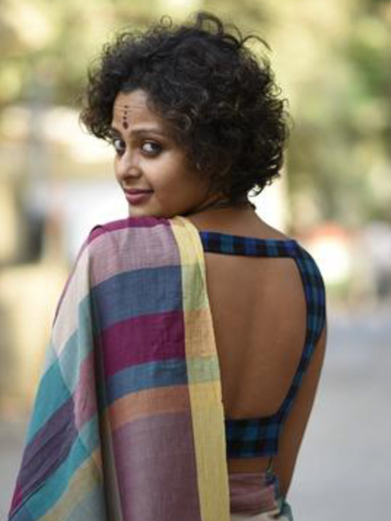 Blue green checkered (Blouse)