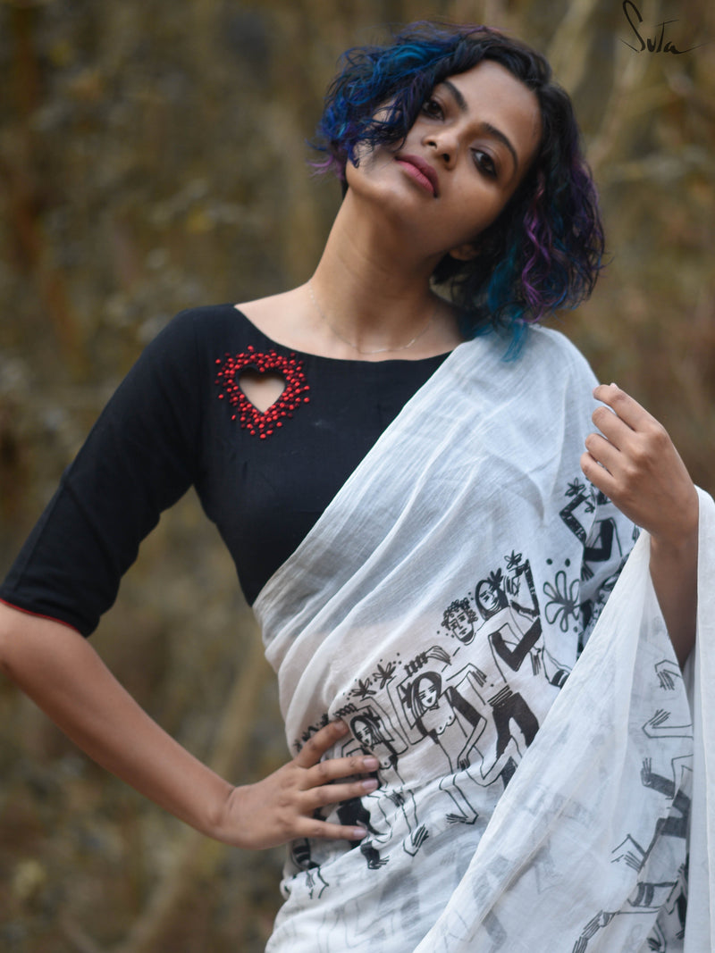 Black or Red heart (Blouse)