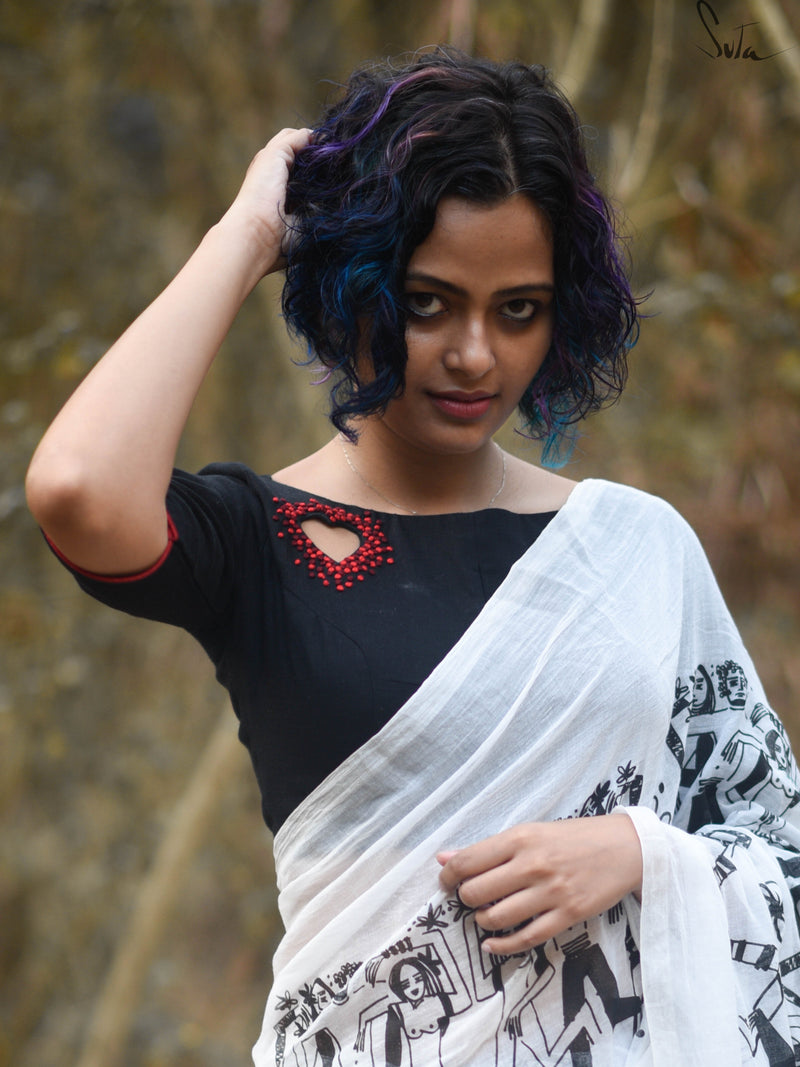 Black or Red heart (Blouse)