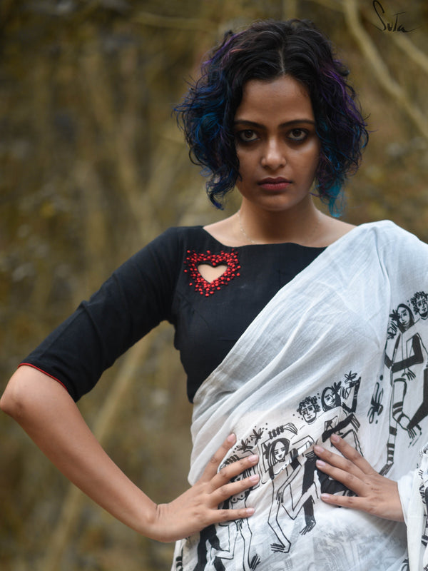 Black or Red heart (Blouse)