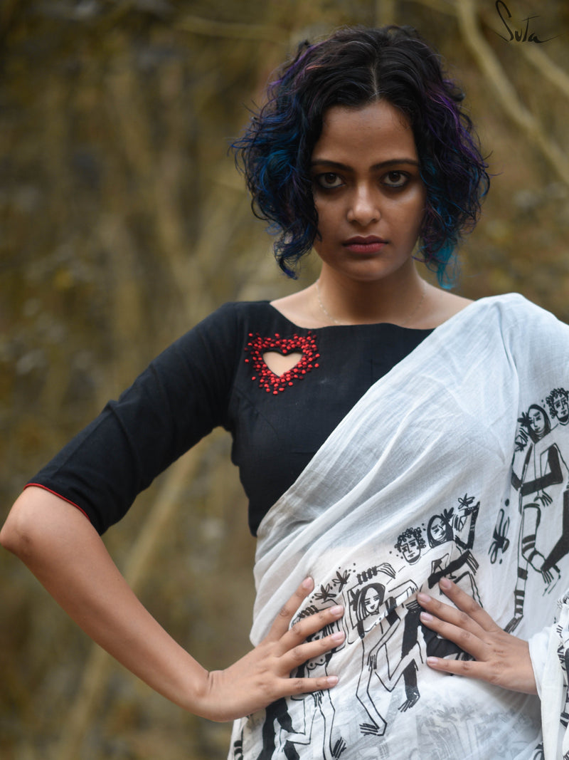 Black or Red heart (Blouse)