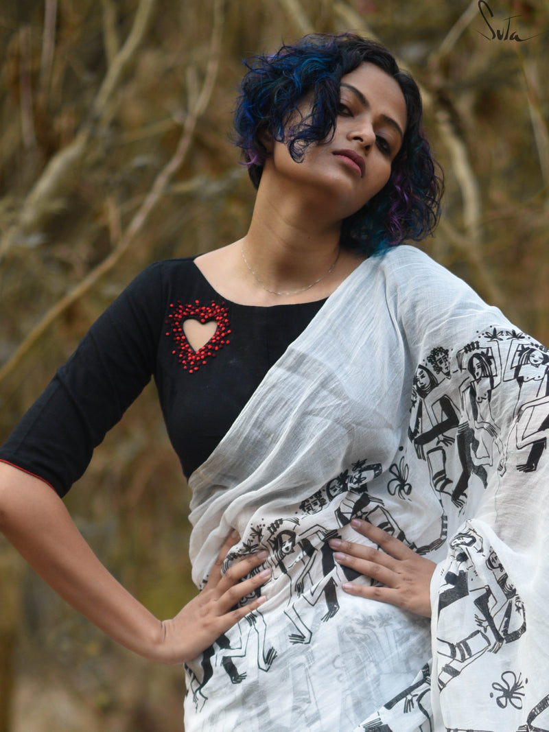 Black or Red heart (Blouse)