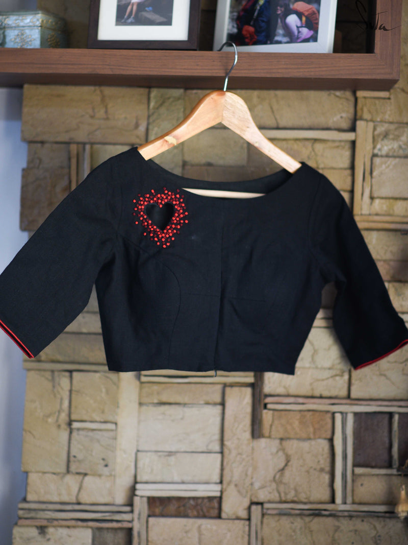 Black or Red heart (Blouse)
