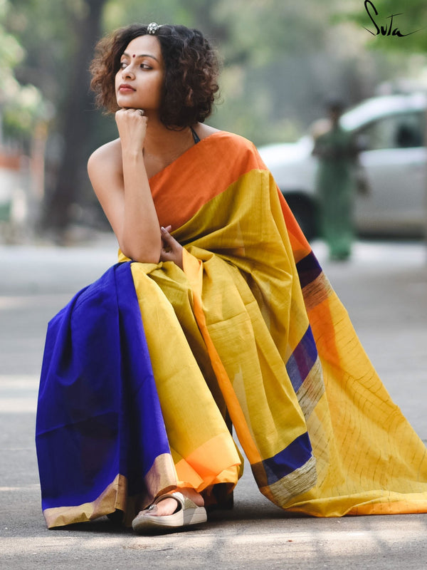 Colour meet: Olive, orange and blue