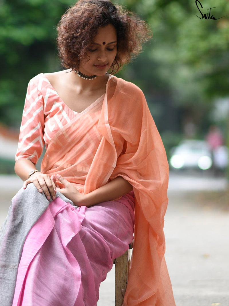Grey pink and orange