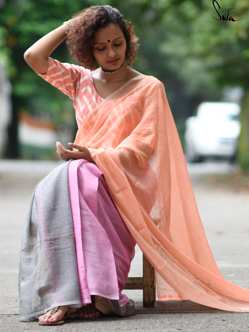 Grey pink and orange