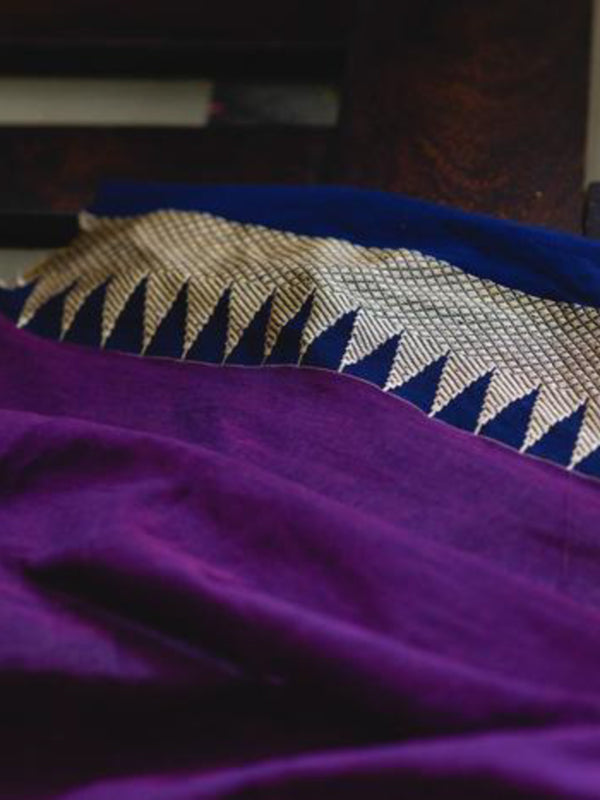 Handloom: Pink purple blue and gold