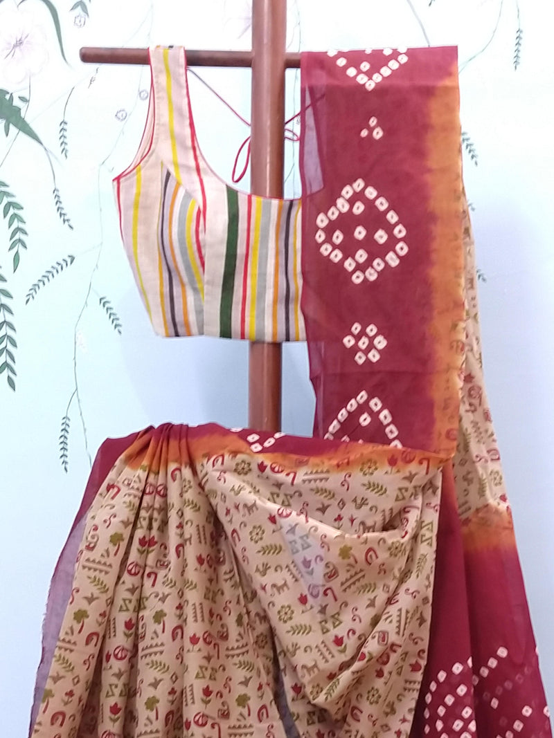 Beige warli and dots