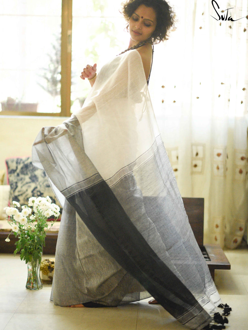 Linen- Black and white