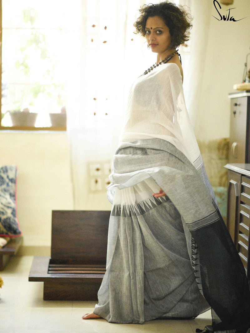 Linen- Black and white