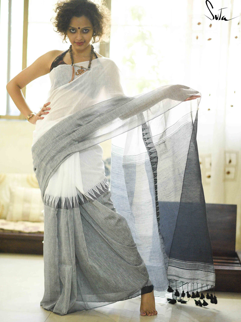 Linen- Black and white