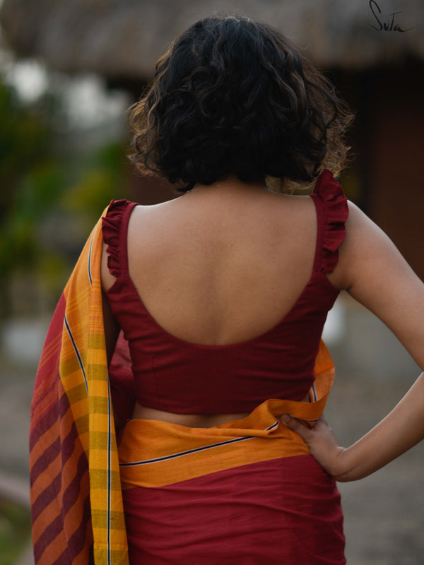 Maroon Curls (Blouse)