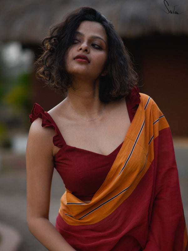 Maroon Curls (Blouse)