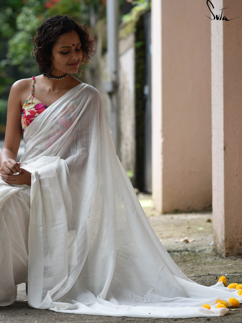 White Cotton And Silk Threads With Yellow Tassels