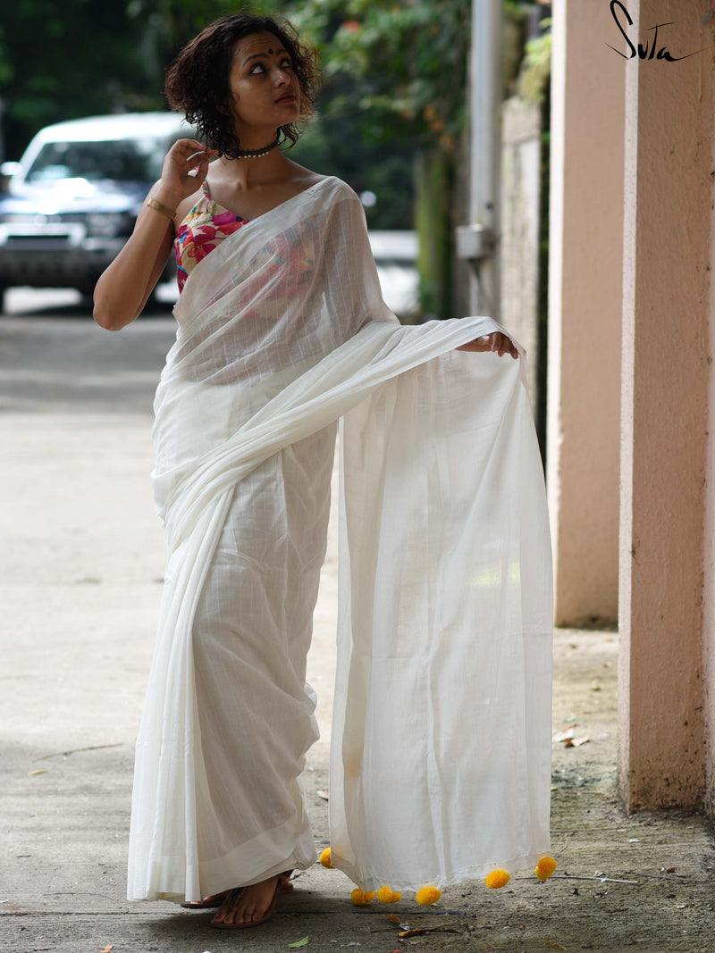 White Cotton And Silk Threads With Yellow Tassels