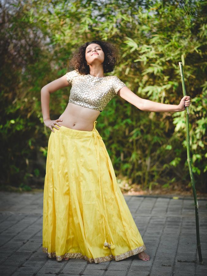 Yummy Yellow Raw Silk Skirt