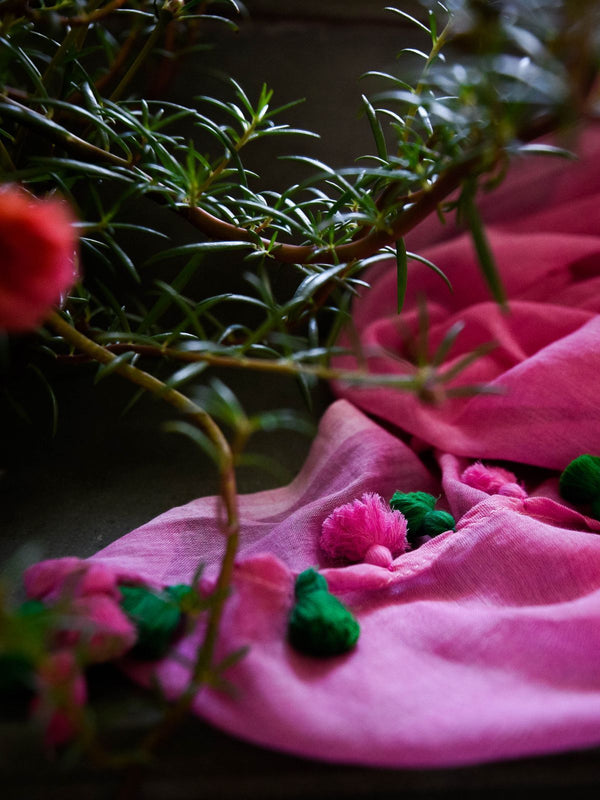 Carnation pink and fern